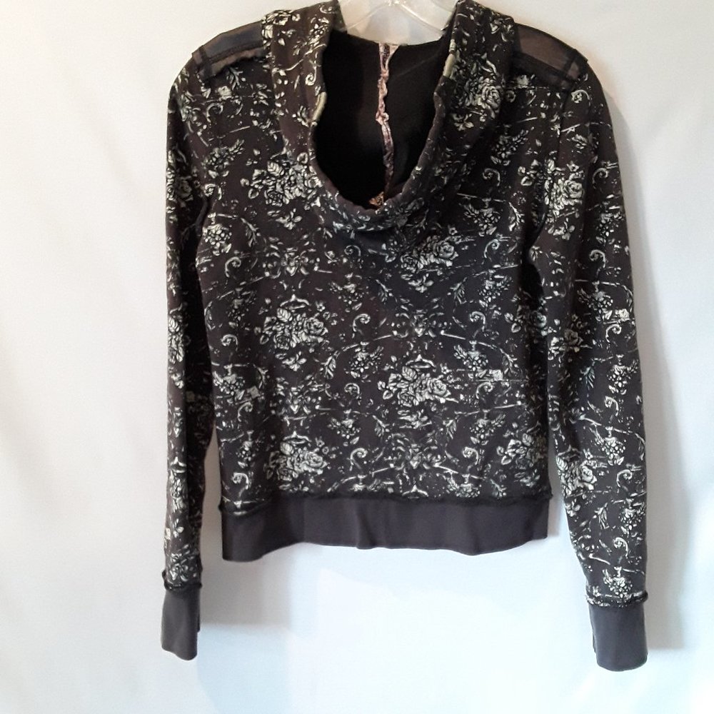 Miss Me brown tan floral hooded zip sweatshirt - Picture 10 of 10